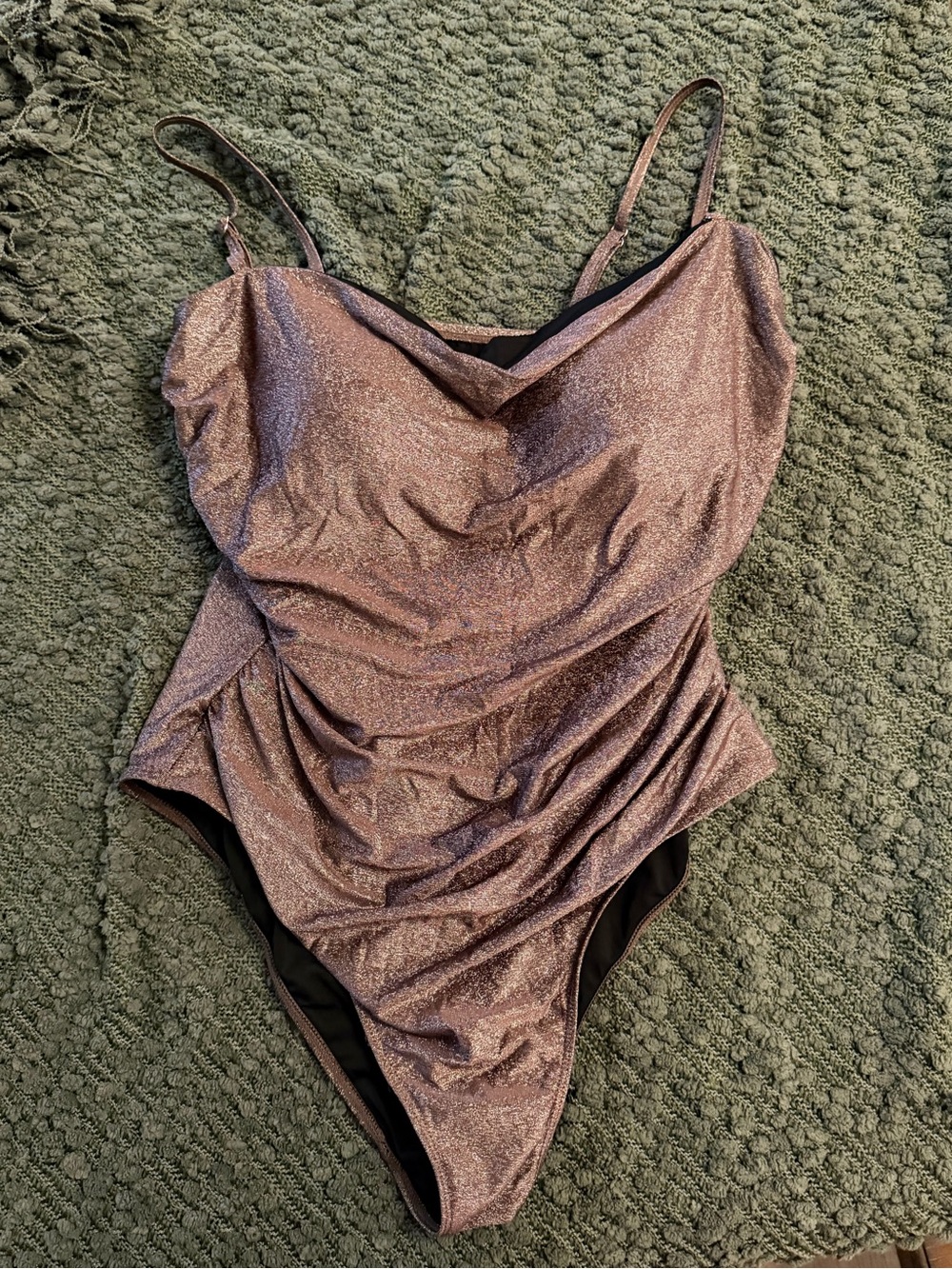 Source Unknown Shimmery Brown One-Piece Swimsuit - Picture 4 of 5